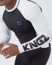 Load image into Gallery viewer, Rashguard Kingz Ranked Performance V2 Long Sleeve - White