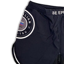Lade das Bild in den Galerie-Viewer, Epische Grappling -Shorts 2.0 (elastischer Bund) mattschwarz