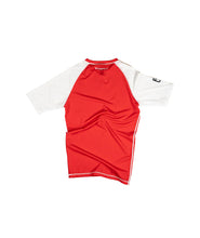 Load image into Gallery viewer, Progress profile rashguard- red and white