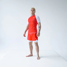 Load image into Gallery viewer, Progress profile rashguard- red and white