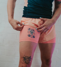 Load image into Gallery viewer, Progress- Ladies Sugar Skull Hybrid Shorts