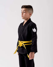 Charger l'image dans la galerie, Kimono bjj (gi) kingz kid's kore noir avec ceinture blanche