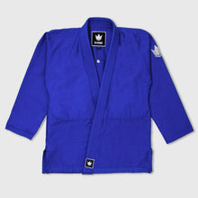 Charger l'image dans la galerie, Kimono bjj (gi) kingz kid's kore bleu avec ceinture blanche