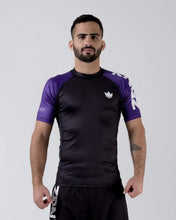 Carregar imagem no visualizador da galeria, Rashguard Kingz classificou a manga curta de desempenho - roxo