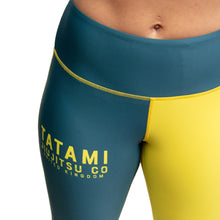Cargar imagen en el visor de la galería, Tatami Ladies Supply Co Navy Grappling Leggings- Azul Marino-Amarillo