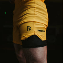 Load image into Gallery viewer, Progress- Profile Hybrid Shorts- Gold Yellow