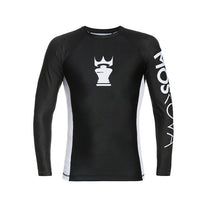Charger l'image dans la galerie, 2022 Rashguard Moskova Training Top- Manga Larga- Negro Blanco