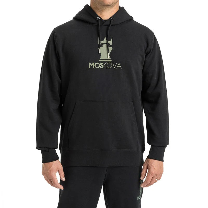Hoodie Full - Black/Khaki Hooded Sweatshirt