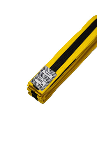 BJJ Progress Kids Belts - Yellow with Black Stripe