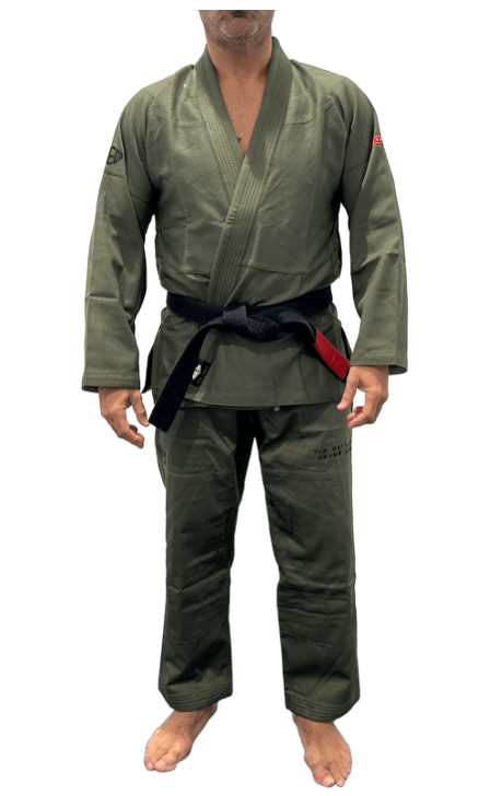 Kimono BJJ (Gi) Maeda Red Label 3.0 verde militar - CINTURÓN BLANCO INCLUIDO