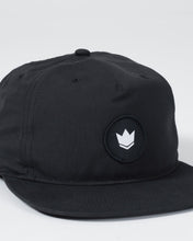 Charger l&#39;image dans la galerie, Crown Patch 5-Panel Strapback Hat - Black
