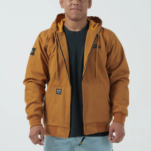 Kingz Canvas Jacket- Hellbraun