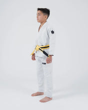 Carregar imagem no visualizador da galeria, Kimono BJJ (GI) Kingz Kore Youth 2.0. Branco com faixa branca
