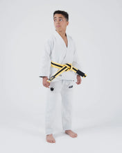 Carregar imagem no visualizador da galeria, Kimono BJJ (GI) Kingz Kore Youth 2.0. Branco com faixa branca
