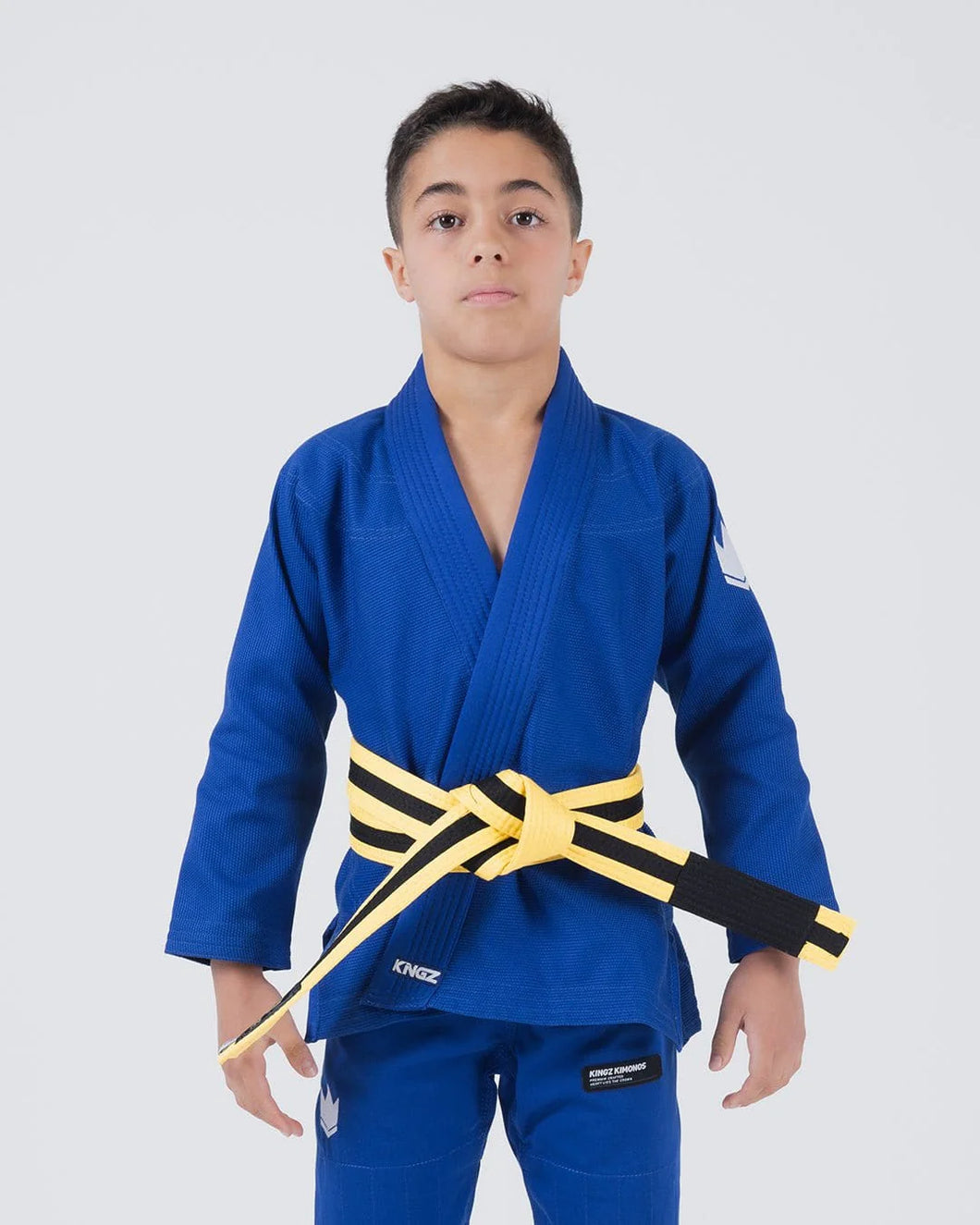 Kimono BJJ (GI) Kingz Kore Youth 2.0. Blau mit weißem Gürtel