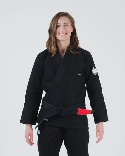 Kimono BJJ (GI) Kingz Kore V2 Mulheres -negro- Cinturão Branco incluído