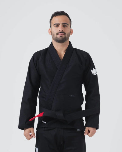 BJJ Gi - Kingz Kore V2- Black- WHITE BELT INCLUDED