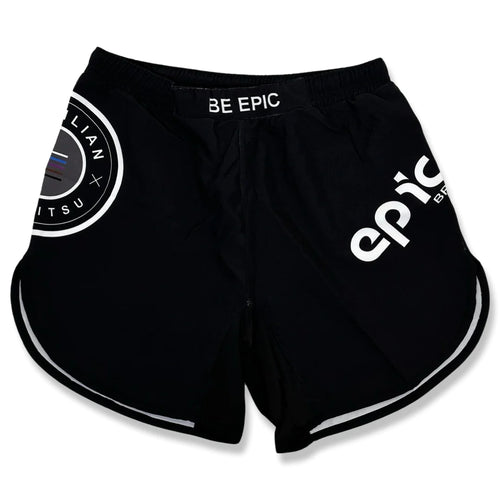 Shorts épicos de agarrar 2.0 (cintura elástica) preto fosco