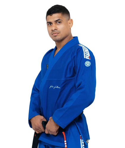 Kimono BJJ (GI) Tatami Elements Superlite - Azul - Cinturão Branca incluída