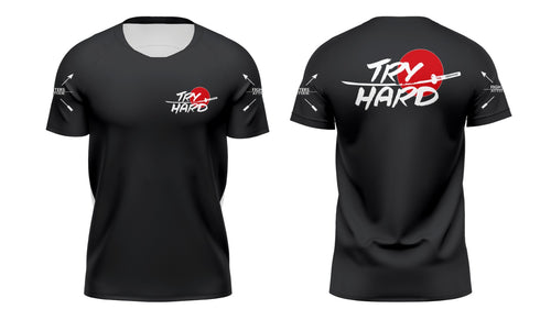 Rashguard Try Hard Short Sleeve- Black