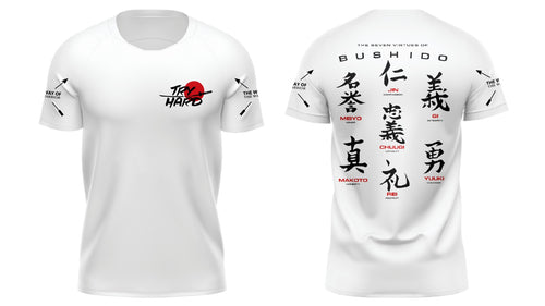 Rashguard Try Hard Bushido kurzarm- Weiss