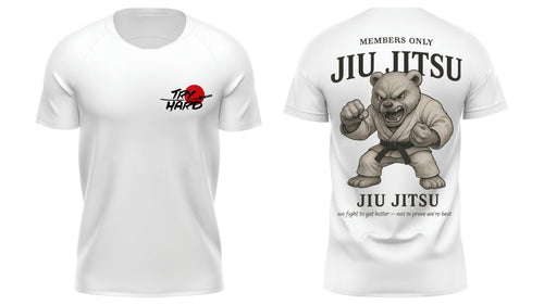 Rashguard Try Hard Bear kurzarm- Weiss