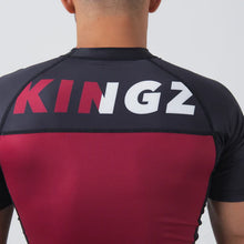 Carregar imagem no visualizador da galeria, Rashguard Kingz Krown Manga curta- granato
