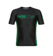 Carregar imagem no visualizador da galeria, 2022 Rashguard Moskova Training Top- Manga Corta- Negro Verde
