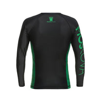 Carregar imagem no visualizador da galeria, 2022 Rashguard Moskova Training Top- Manga comprida- Preto Verde
