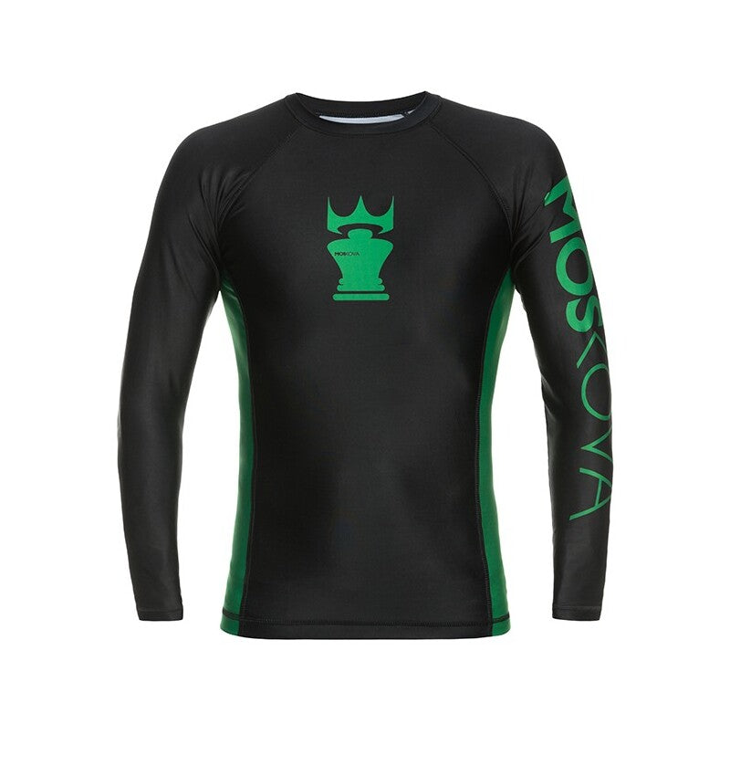 2022 Rashguard Moskova Training Top- Manga Larga- Negro Verde