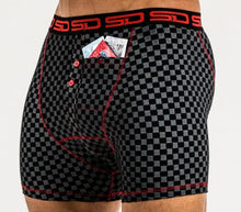 Load image into Gallery viewer, Smuggling Duds Boxer Shorts- Carbon Check - StockBJJ
