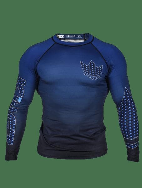 Kingz Crown 3.0 Ranked Rash Guard- Azul - StockBJJ