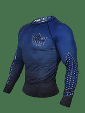Carregar imagem no visualizador da galeria, Kingz Crown 3.0 Ranked Rash Guard- Azul - StockBJJ
