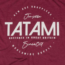 Load image into Gallery viewer, Tatami Worldwide Supply Washed T-Shirt- Burdeos - StockBJJ
