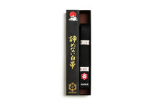 Load image into Gallery viewer, Cinturón Kanji  &quot;Original&quot; - Negro con barra Blanca - StockBJJ
