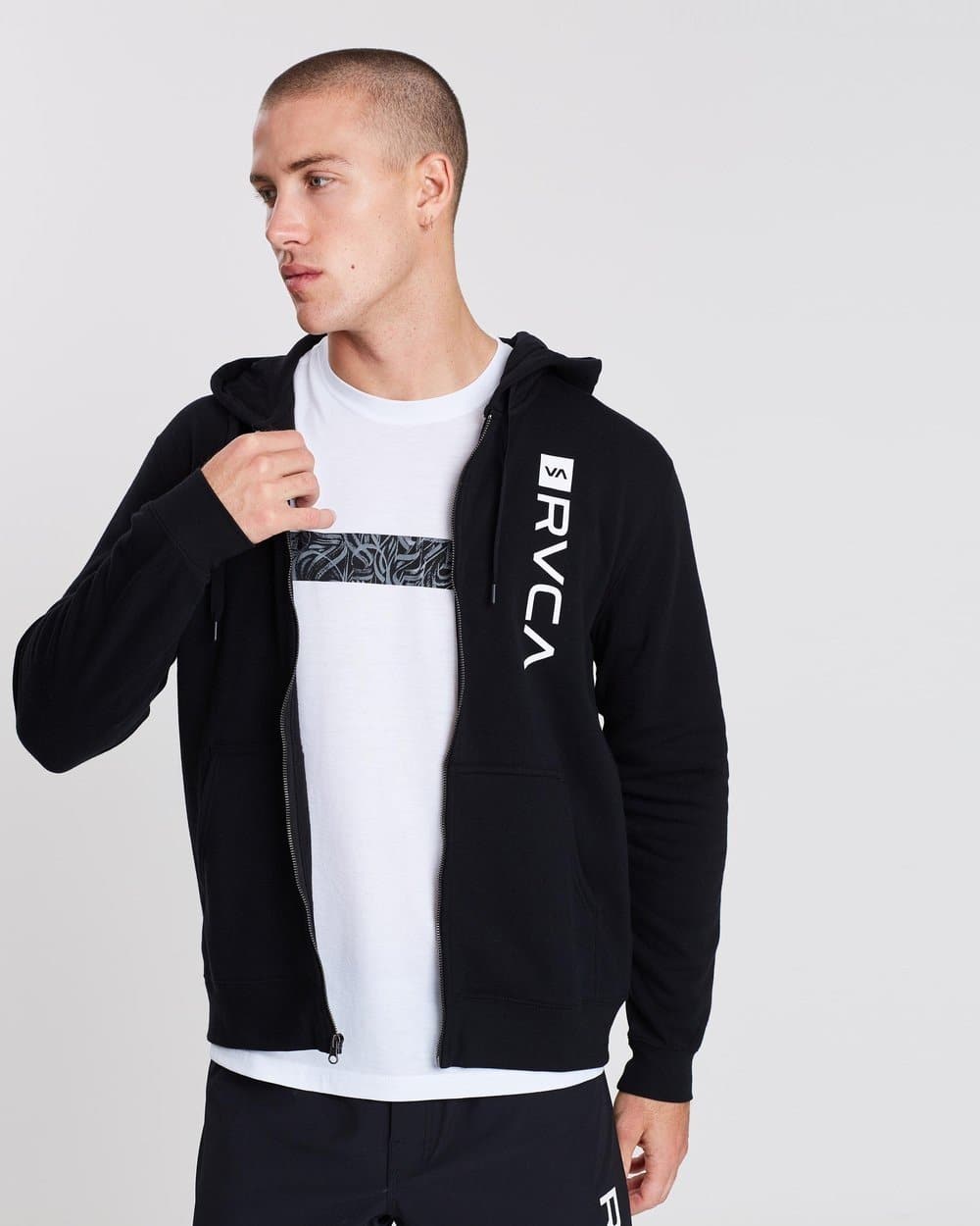 RVCA Cage Hoodie- Negro - StockBJJ