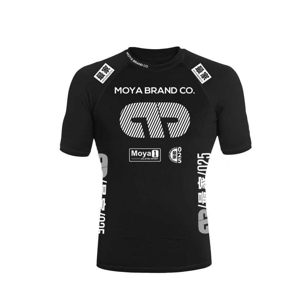 Team Moya Rashguard  Manga Corta - Negro - StockBJJ
