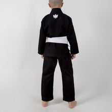 Load image into Gallery viewer, Kimono Kingz Kid´s The One Negro con cinturón blanco - StockBJJ
