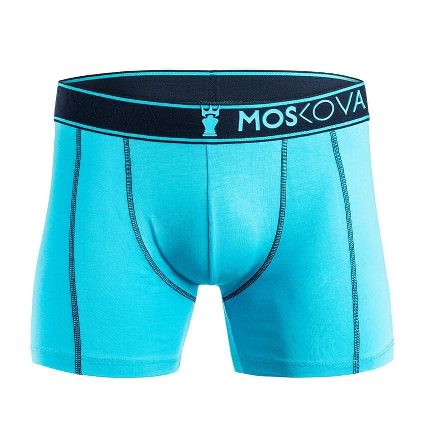 Boxer Moskova M2 Algodão - Ciano / Azul da Marinha