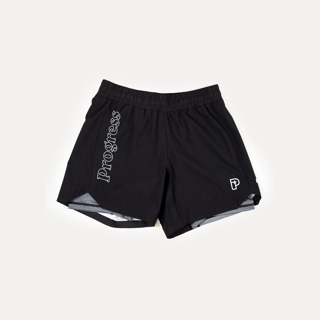 Progress-Hybrid Grappling Shorts- Black