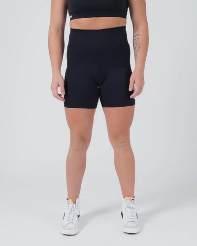 Shorts de treinamento feminino Kingz Kore- preto