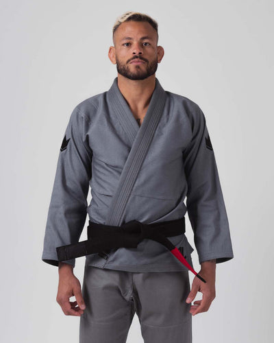 Kimono bjj (gi) kingz the one- gray- belt white included