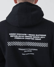Load image into Gallery viewer, Kingz Slant Bar Pullover Hoodie- Black
