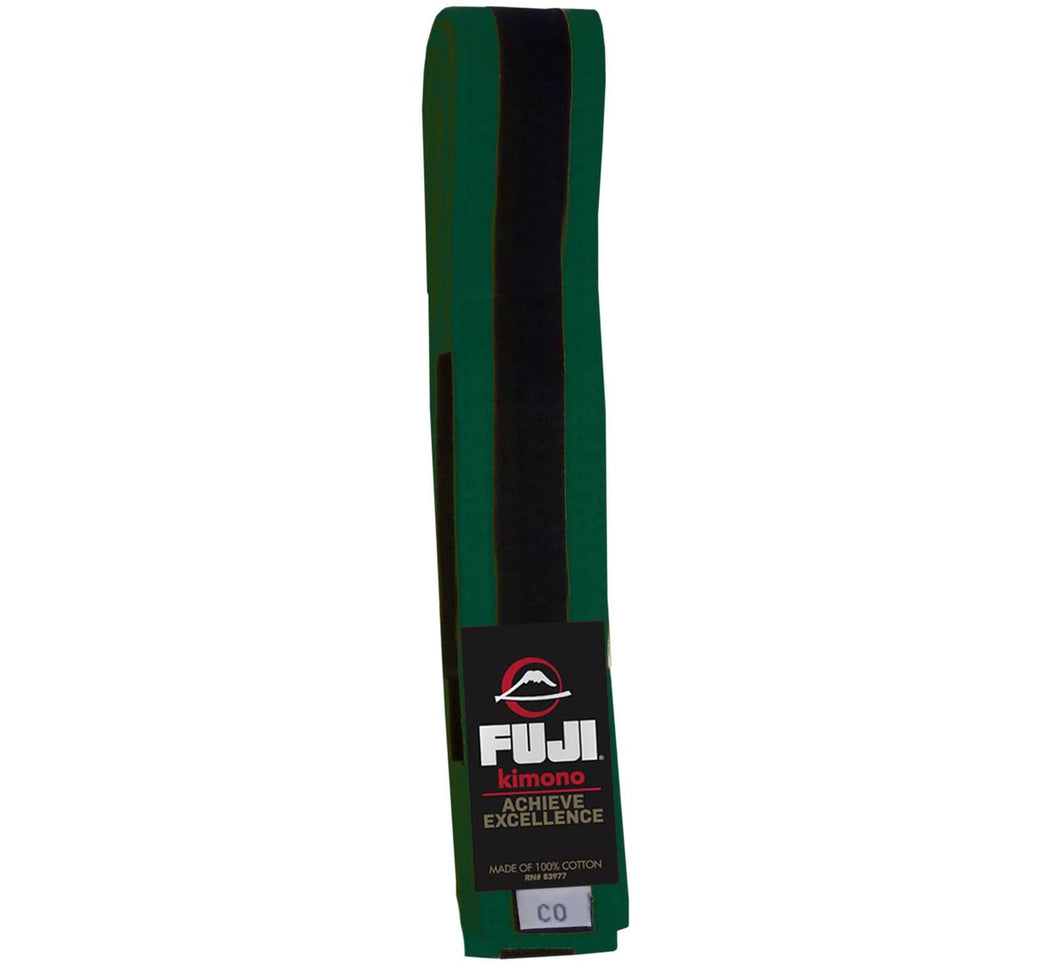 Cinturones BJJ Fuji Niños - Verde-Negro