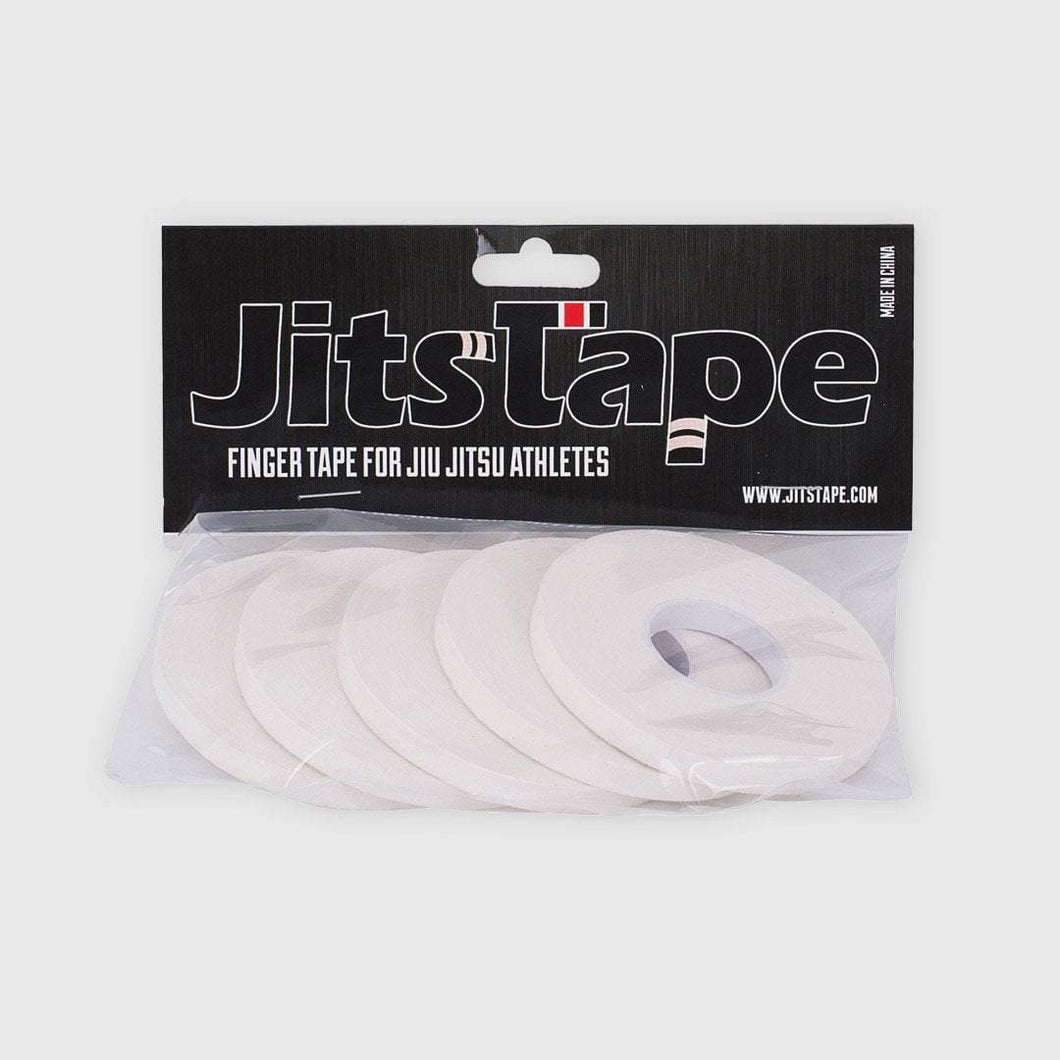 Cinta para Dedos JitsTape - 5 Rollos de 6,35 mm x 13,72 metros - BLANCO