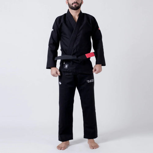 Kimono BJJ (Gi) Maeda Red Label 3.0 negro - CINTURÓN BLANCO INCLUIDO