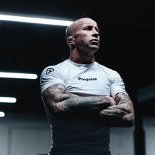 Cargar imagen en el visor de la galería, Progress Academy Rashguard- Manga Corta- Blanco
