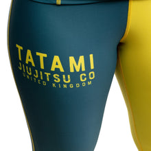 Load image into Gallery viewer, Tatami Ladies Supply Co Navy Grappling Leggings- Navy Blue-Yellow
