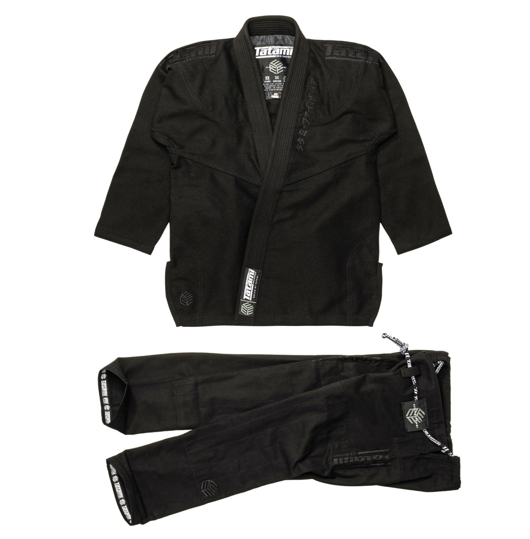 Kimono BJJ (GI) Tatami Black Label-Black-Stil