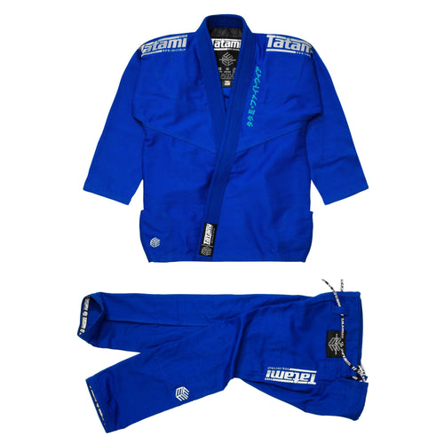 Kimono BJJ (Gi) Tatami Estilo Black Label- Gris en Azul